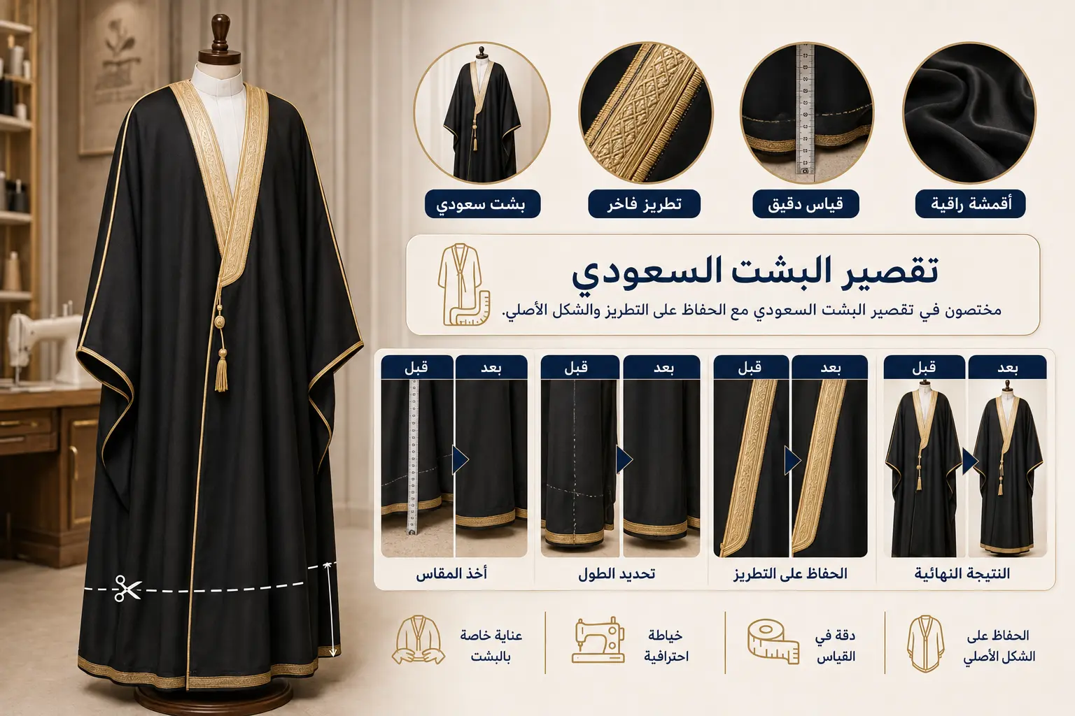تقصير البشت السعودي